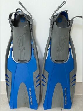 US Divers Blue L-XL Snorkeling Fins